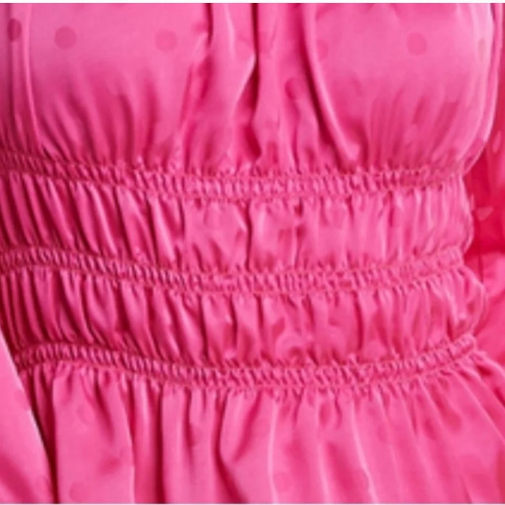 Wayf PINK "Dawn" Color pattern: magenta dots, Long Sleeve, perfect for Spring - Picture 7 of 11